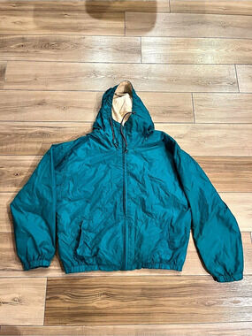 Vintage Eagles Ridge Sport-Jac Hooded Jacket Blue Medium
